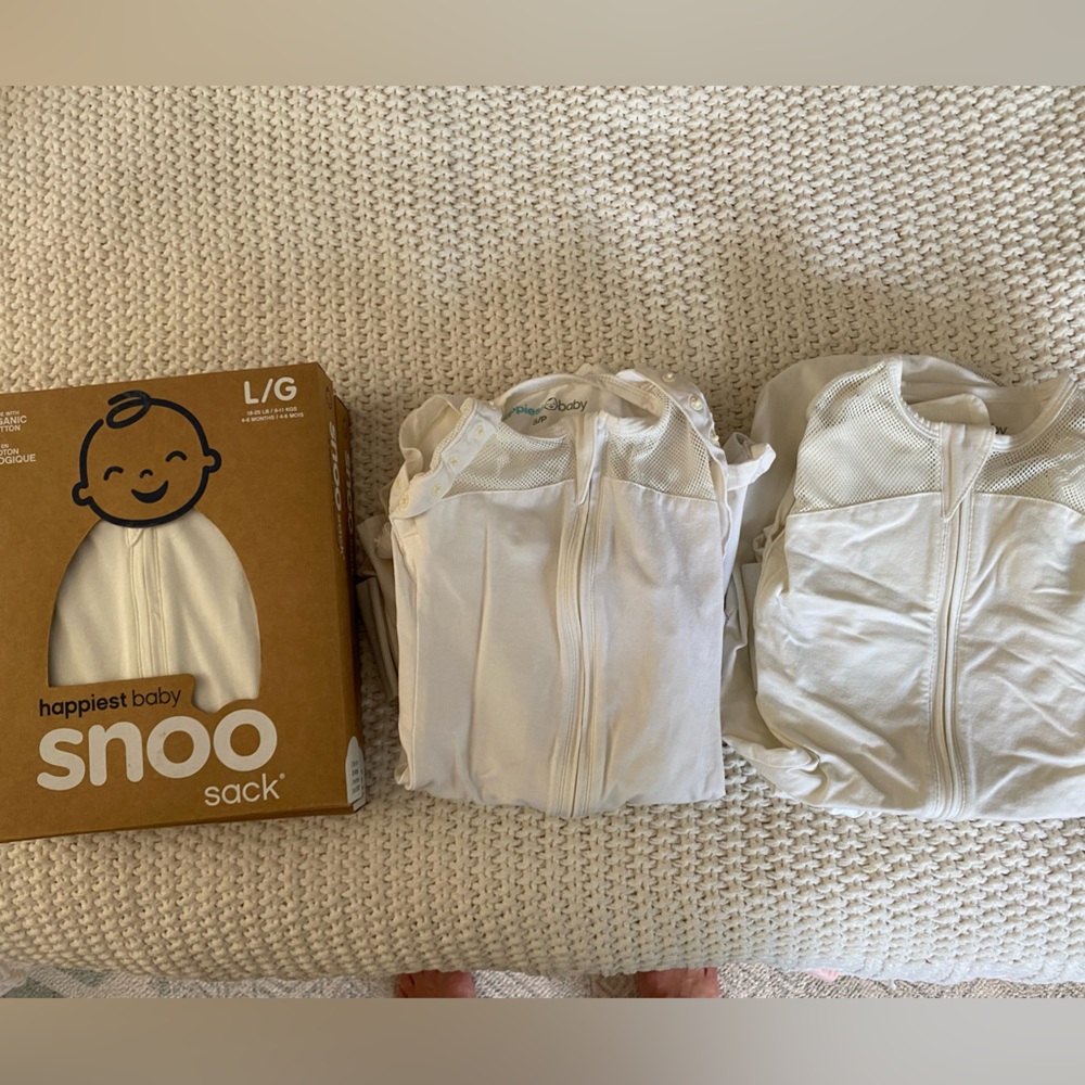 SNOO (happiest baby) sleep sacks.